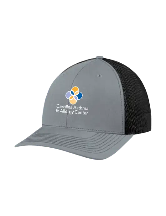 Richardson Adjustable Snapback Original 112 Trucker Cap Heather Grey w/Black Mesh w/Carolina Asthma Logo