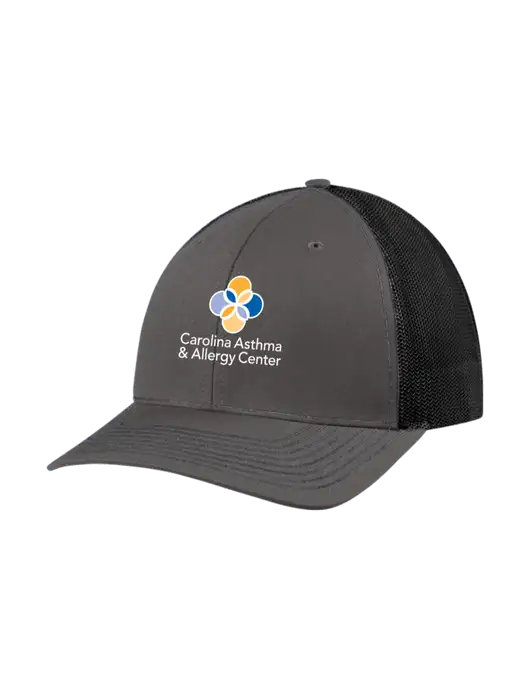 Richardson Adjustable Snapback Original 112 Trucker Cap Dark Grey w/Black Mesh w/Carolina Asthma Logo