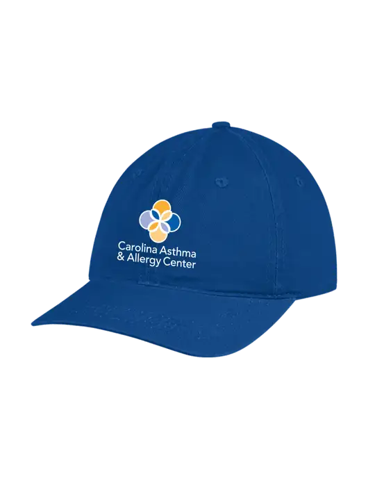 Garment Washed Unstructured Twill Royal Cap w/Carolina Asthma Logo