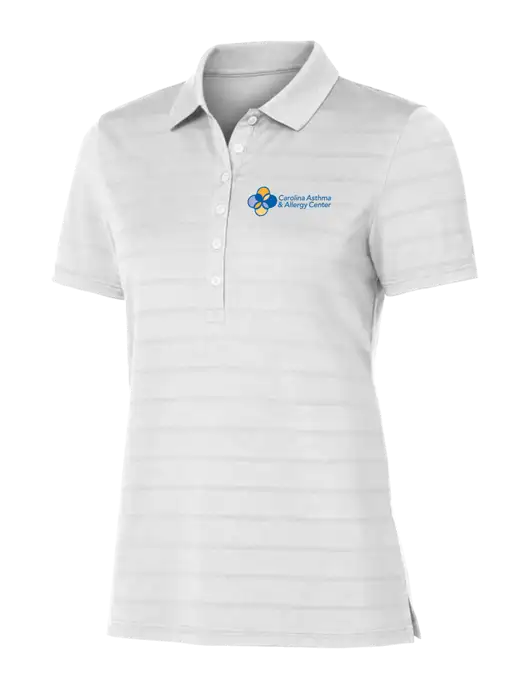 Callaway Womens Bright White Ventilated Polo w/Carolina Asthma Logo