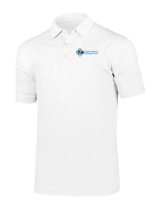 Callaway Vibrant Bright White Ventilated Polo w/Carolina Asthma Logo