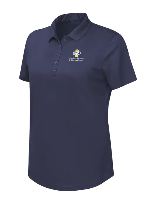 Callaway Womens Birdseye Navy Polo w/Carolina Asthma Logo