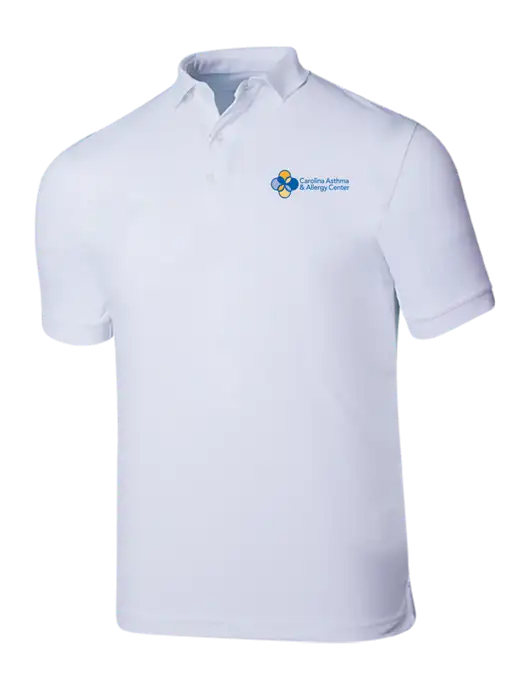 Callaway Ottoman Bright White Polo w/Carolina Asthma Logo