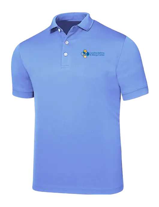 Callaway Ottoman Light Blue Polo w/Carolina Asthma Logo