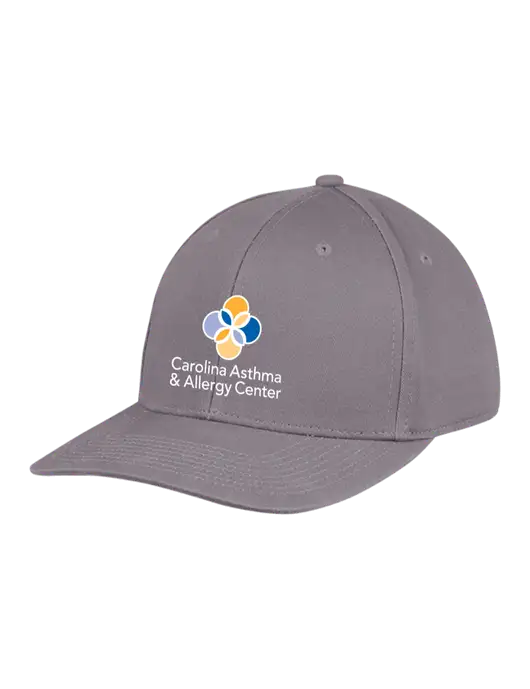 Premium Modern Structured Twill Charcoal Snapback Cap w/Carolina Asthma Logo