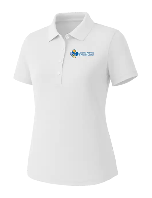 Callaway Womens Core Bright White Performance Polo w/Carolina Asthma Logo