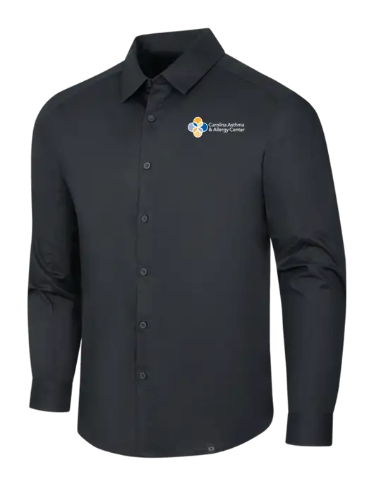 OGIO Black Commuter Woven Shirt w/Carolina Asthma Logo