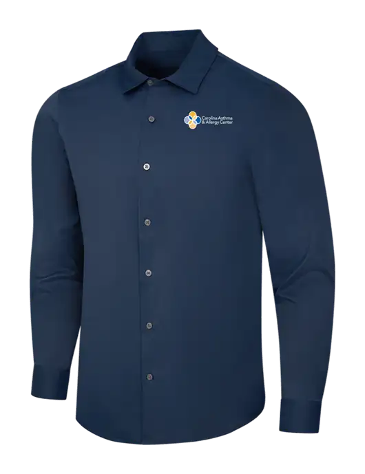 Navy City Stretch Shirt w/Carolina Asthma Logo
