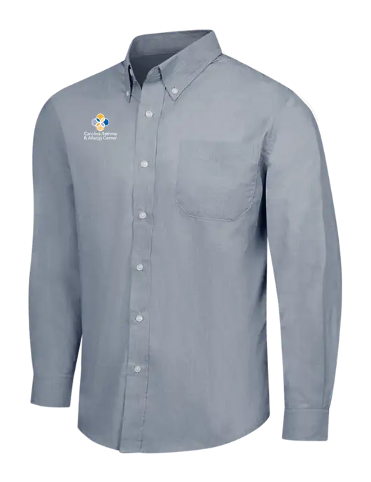Navy Frost Crosshatch Easy Care Shirt w/Carolina Asthma Logo