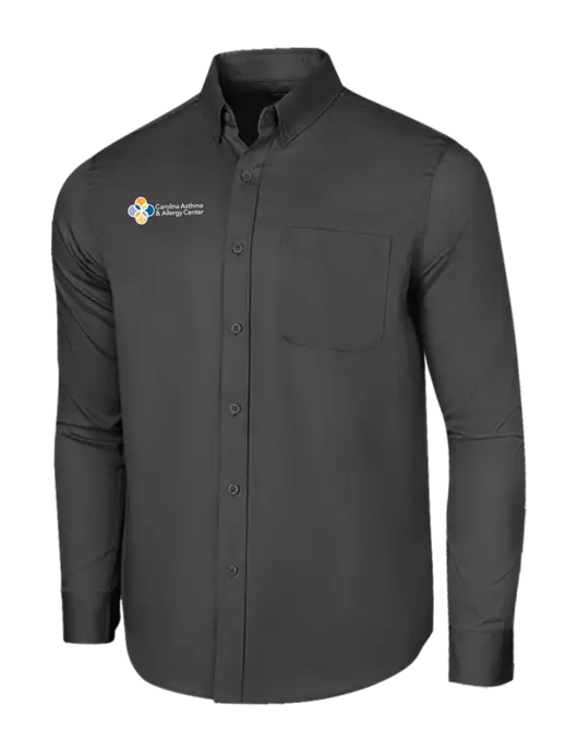 Long Sleeve Dark Grey Superpro React Twill Shirt w/Carolina Asthma Logo