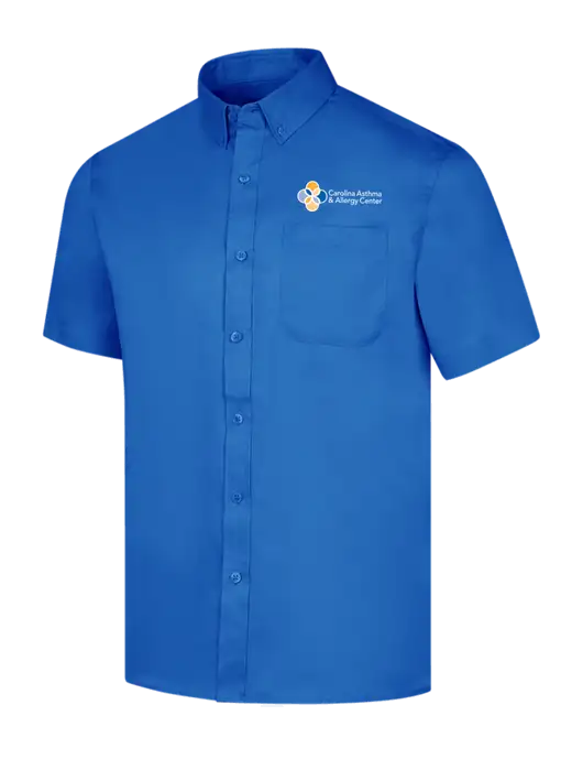 Short Sleeve Royal Blue Superpro React Twill Shirt w/Carolina Asthma Logo