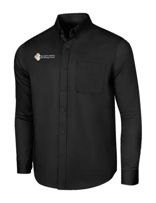 Long Sleeve Deep Black Superpro React Twill Shirt w/Carolina Asthma Logo