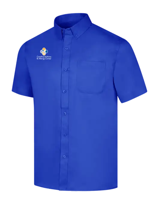 Short Sleeve Dark Royal Superpro React Twill Shirt w/Carolina Asthma Logo