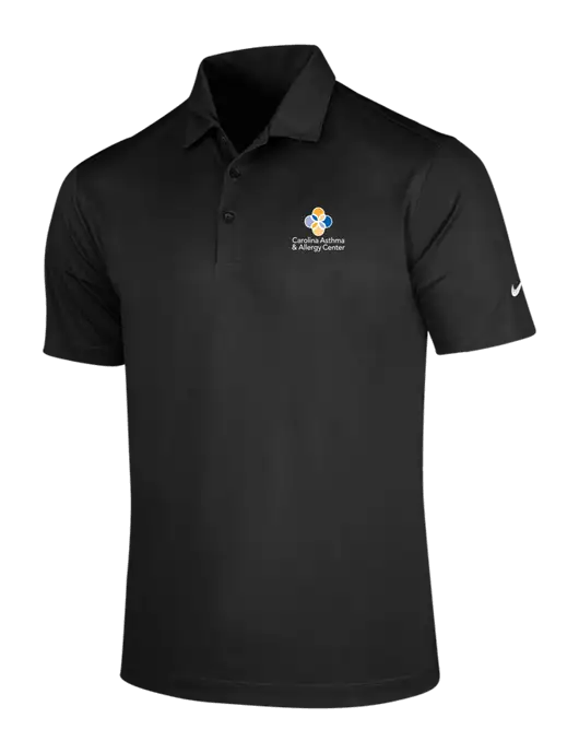 NIKE Black Dri-Fit Vertical Mesh Polo w/Carolina Asthma Logo