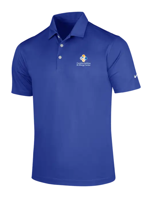 NIKE Dark Royal Dri-Fit Vertical Mesh Polo w/Carolina Asthma Logo