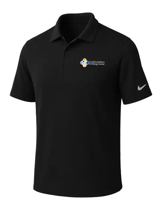 NIKE Black Dri-Fit Micro Pique Polo w/Carolina Asthma Logo