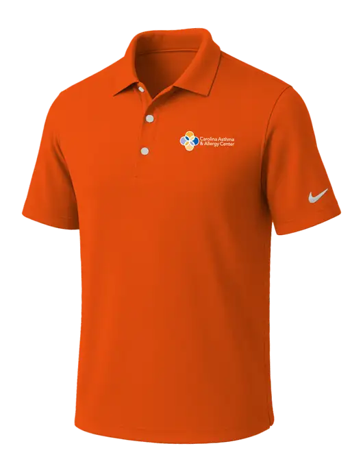 NIKE Orange Dri-Fit Micro Pique Polo w/Carolina Asthma Logo