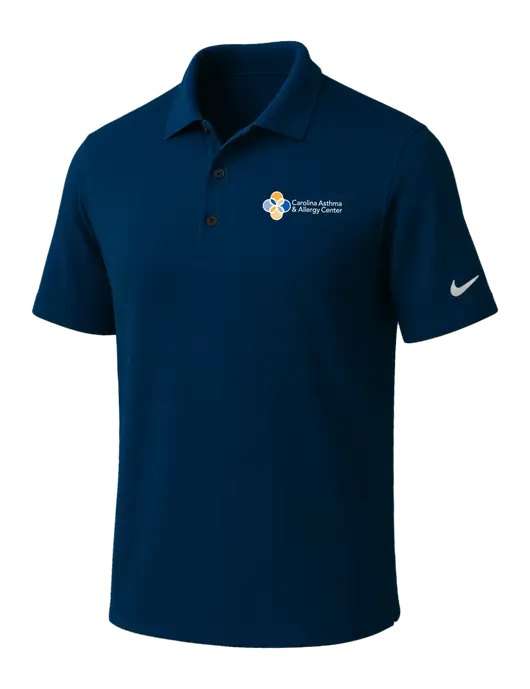 NIKE Navy Dri-Fit Micro Pique Polo w/Carolina Asthma Logo