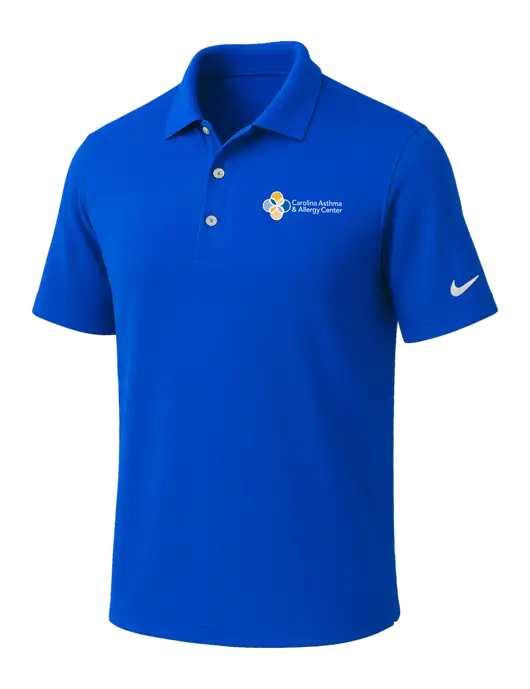 NIKE Royal Dri-Fit Micro Pique Polo w/Carolina Asthma Logo