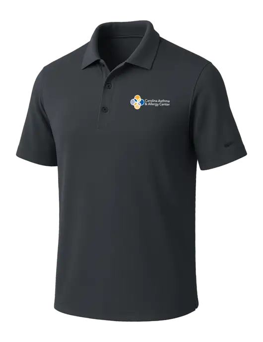 NIKE Dark Grey Dri-Fit Micro Pique Polo w/Carolina Asthma Logo