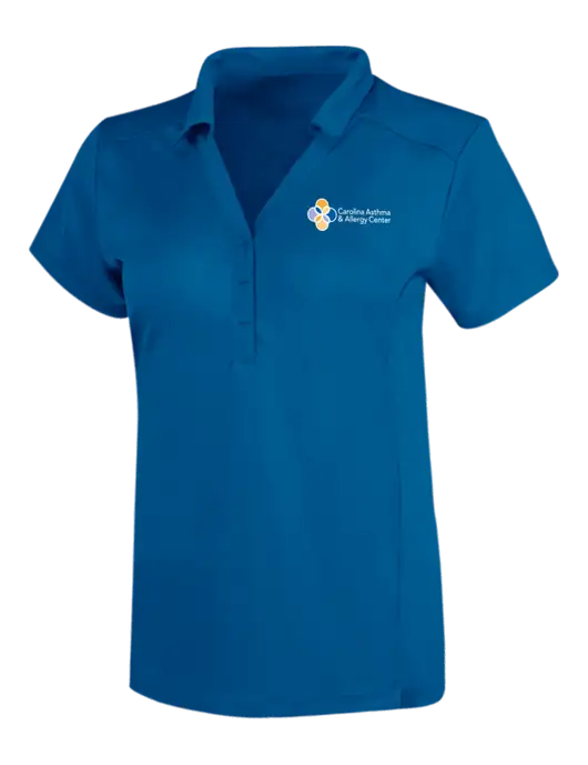 OGIO Royal Blue Womens Framework Polo w/Carolina Asthma Logo