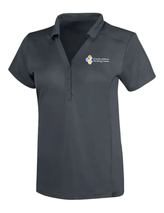 OGIO Dark Grey Womens Framework Polo w/Carolina Asthma Logo