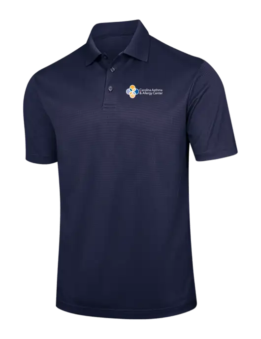 Navy Performance Fine Jacquard Polo w/Carolina Asthma Logo