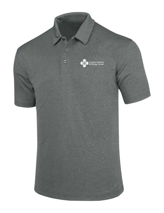 Charcoal Trace Heather Polo w/Carolina Asthma Logo