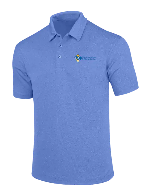 Light Royal Trace Heather Polo w/Carolina Asthma Logo