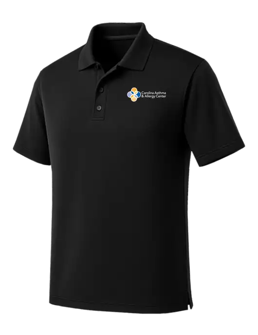 Black Dry Zone UV Micro Mesh Polo w/Carolina Asthma Logo