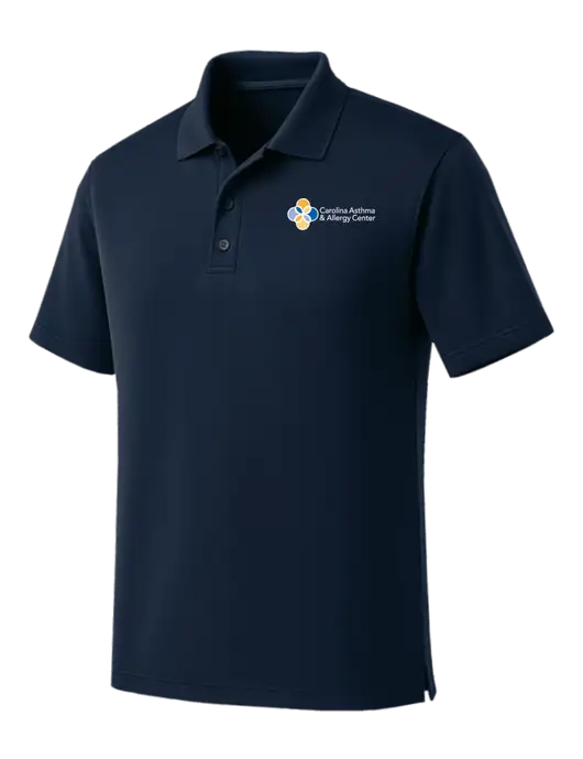 Dark Navy Dry Zone UV Micro Mesh Polo w/Carolina Asthma Logo