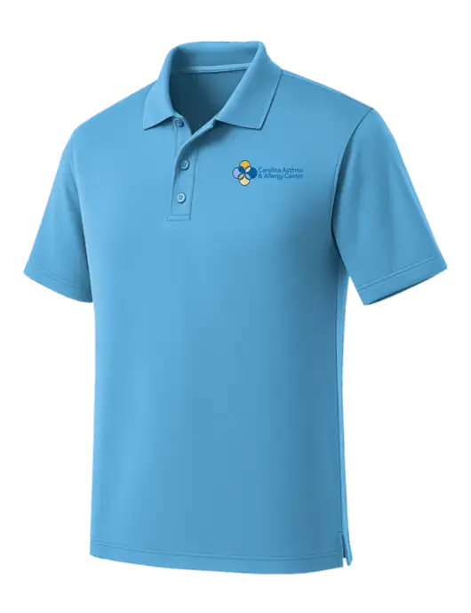 Carolina Blue Dry Zone UV Micro Mesh Polo w/Carolina Asthma Logo