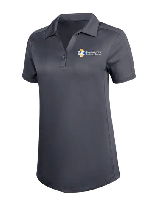 Womens Dark Grey Diamond Jacquard Polo w/Carolina Asthma Logo