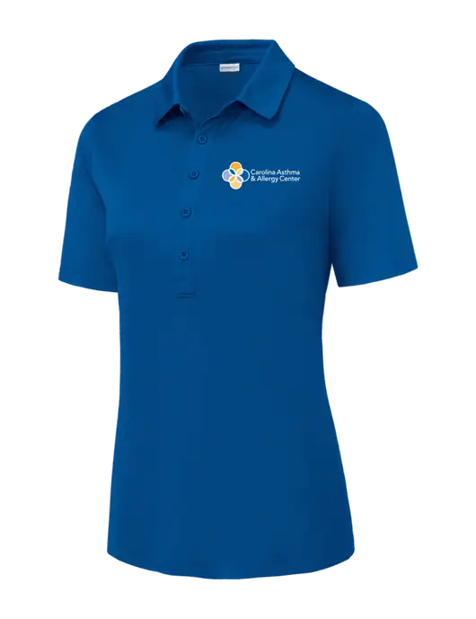True Royal Womens Posi-UV Pro Polo w/Carolina Asthma Logo