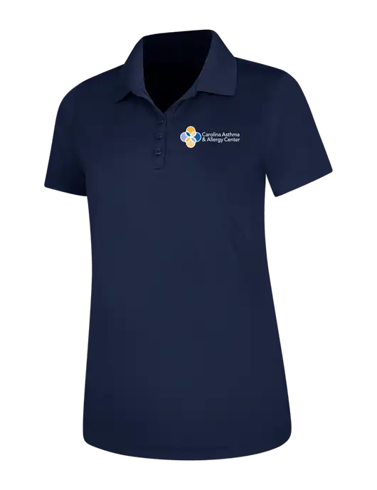 Dark Navy Womens Dry Zone UV Mesh Polo w/Carolina Asthma Logo