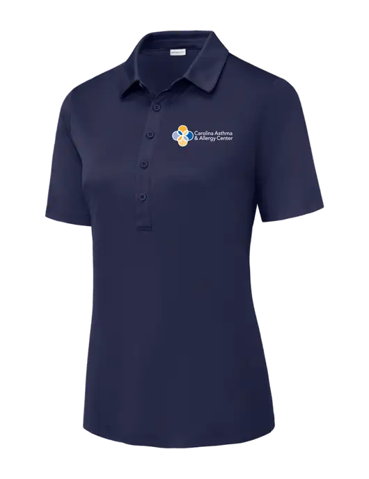 True Navy Womens Posi-UV Pro Polo w/Carolina Asthma Logo