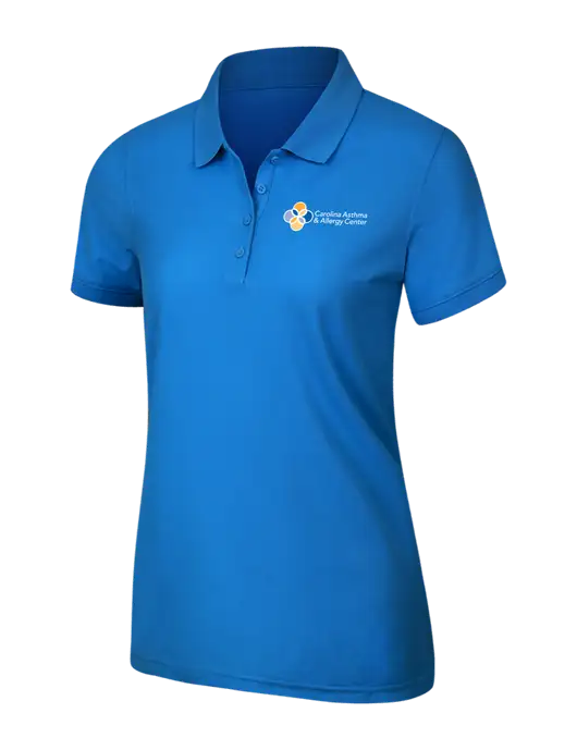 Light Royal Blue Womens Core Classic Pique Polo w/Carolina Asthma Logo
