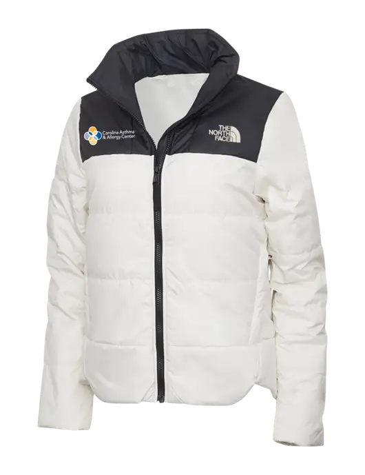 North Face Womens Vintage White Everyday Insulated Jacket w/Carolina Asthma Logo