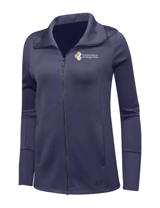 OGIO Navy Womens Endurance Modern Performance Full-Zip w/Carolina Asthma Logo
