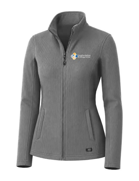 OGIO Medium Grey Womens Grit Fleece Jacket w/Carolina Asthma Logo