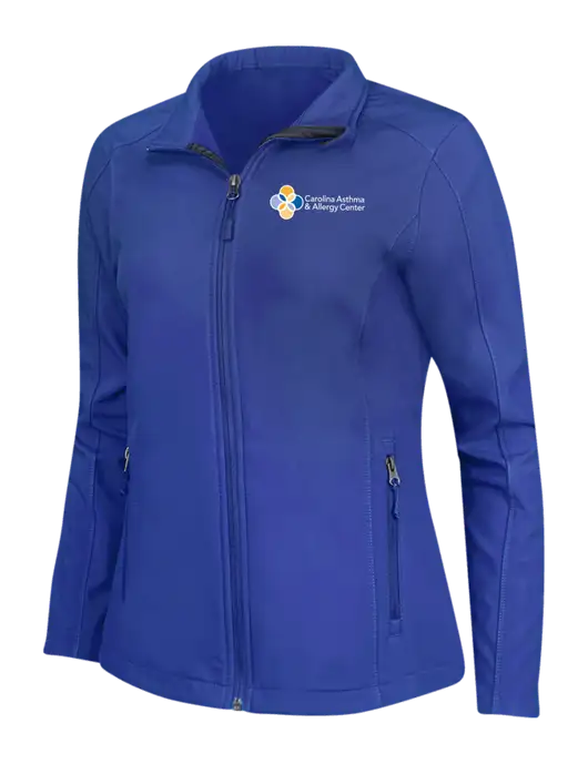 Dark Royal Womens Core Soft Shell Jacket w/Carolina Asthma Logo