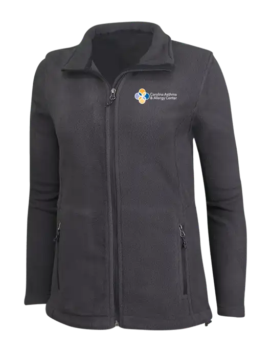 Womens Fleece Dark Grey Jacket w/Carolina Asthma Logo