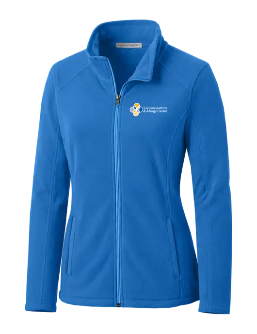 Light Royal Womens Microfleece Jacket w/Carolina Asthma Logo