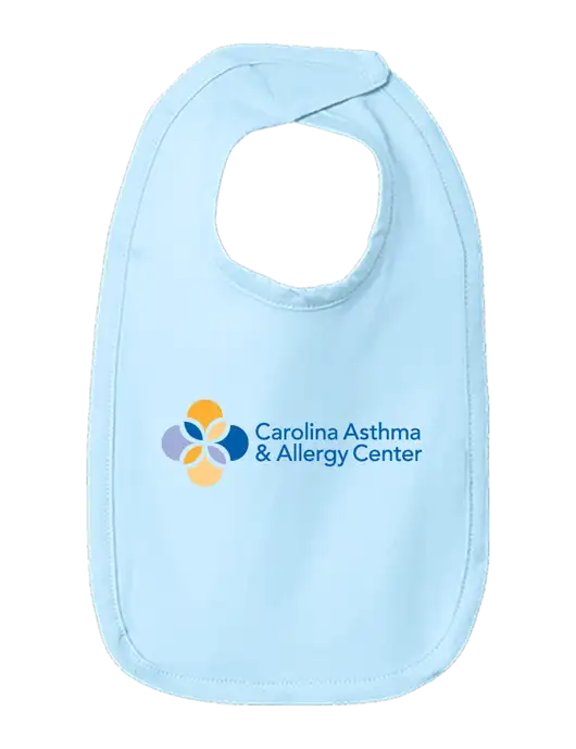 Rabbit Skins Light Blue Infant Premium Jersey Bib w/Carolina Asthma Logo