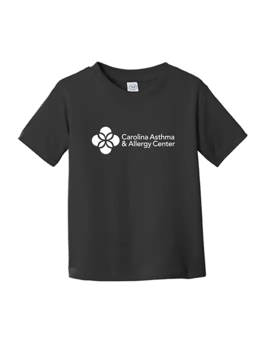 Rabbit Skins Black Toddler Fine Jersey Tee w/Carolina Asthma Logo