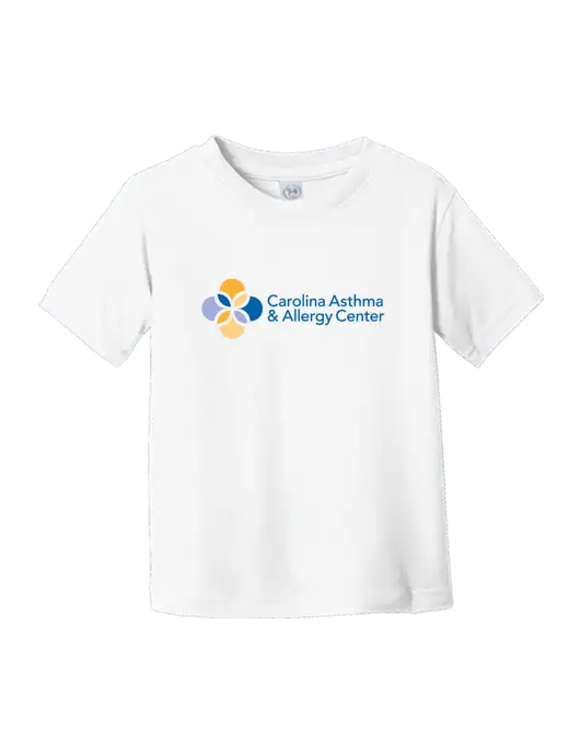 Rabbit Skins White Toddler Fine Jersey Tee w/Carolina Asthma Logo
