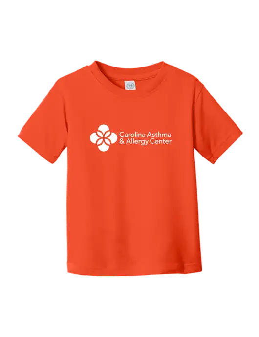Rabbit Skins Orange Toddler Fine Jersey Tee w/Carolina Asthma Logo