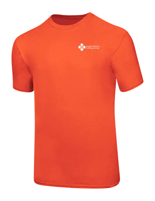 Ring Spun Orange 4.5 oz T-Shirt w/Carolina Asthma Logo