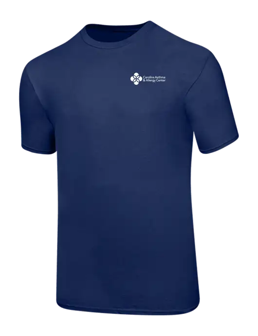 Ring Spun Navy 4.5 oz T-Shirt w/Carolina Asthma Logo