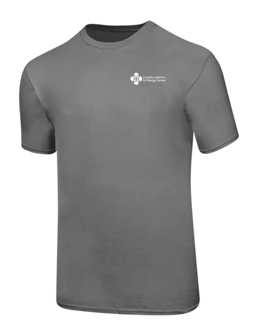 Ring Spun Medium Grey 4.5 oz T-Shirt w/Carolina Asthma Logo